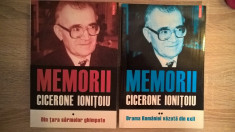 Cicerone Ionitoiu - Memorii (2 vol.), (Editura Polirom, 2009, 2011) foto