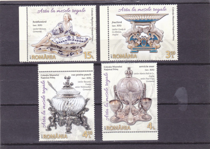 ARTA LA MESELE REGALE,2017,LP 2165, MNH,ROMANIA.