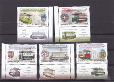 TRAMVAIE ELECTRICE,SERIE CU TABS DIFERITE! 2009,MNH,ROMANIA.Lp.Nr.1842 b foto