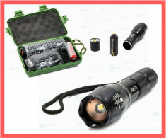 Lanterna Cree LED Super Puternic + Acmulator + 5 Faze + Zoom Rezistenta SOC/APA foto