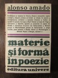 MATERIE SI FORMA IN POEZIE-ALONSO AMADO