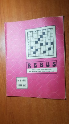 revista rebus nr. 433 din 5 iulie 1975 foto