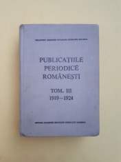 PUBLICATIILE PERIODICE ROMANESTI ^ 1919 1924 TOM 3 CATALOG ALFABETIC foto
