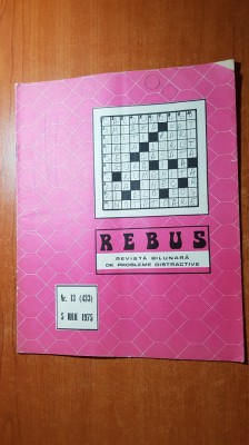 revista rebus nr. 433 din 5 iulie 1975 foto