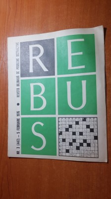 revista rebus nr. 447 din 5 februarie 1976 foto