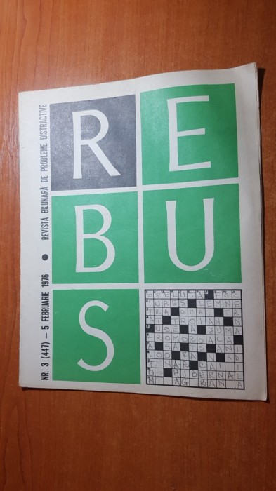 revista rebus nr. 447 din 5 februarie 1976