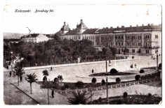 Cluj Kolozsvar piata Bocskay vazuta de la Teatrul National ,circulata in 1917 foto
