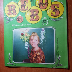 revista rebus nr. 324 din 20 decembrie 1970-nr. dublu,doar 2 rebusuri completate