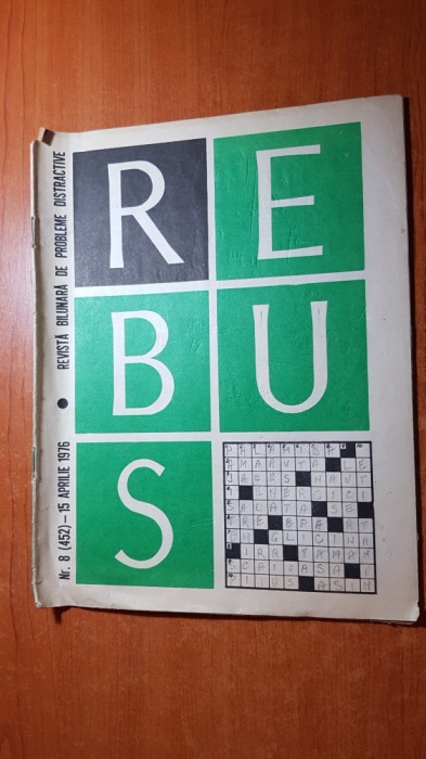 revista rebus nr. 452 din 15 aprilie 1976