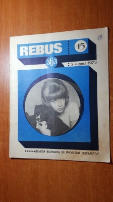 revista rebus nr.363 din 5 august 1972 foto