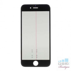 Geam Apple iPhone 6 Cu Rama Si Adeziv Sticker Negru foto