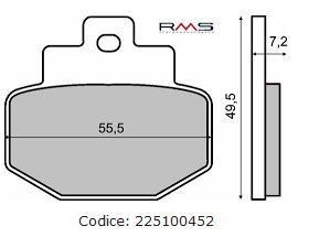 Placute frana spate Piaggio Hexagon GTX 125/180/250 Cod Produs: MX_NEW 1497002OL foto mare Placute frana spate Piaggio Hexagon GTX 125/180/250 Cod Produs: MX_NEW 1497002OL foto mare