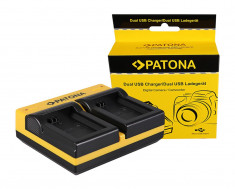 PATONA | Incarcator Dual USB cu placute pt Sony NP-FW50 NPFW50 NP FW50 foto