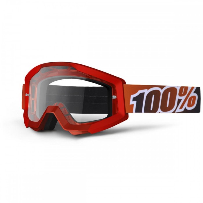 Ochelari motocross 100% Strata Fire Red, rosu, sticla clara Cod Produs: MX_NEW 26011513PE foto mare Ochelari motocross 100% Strata Fire Red, rosu, sticla clara Cod Produs: MX_NEW 26011513PE foto mare