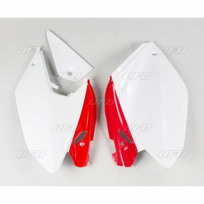 Laterale spate CRF250 X '04-'0, albe cu linie rosie Cod Produs: MX_NEW HO03647W foto mare Laterale spate CRF250 X '04-'0, albe cu linie rosie Cod Produs: MX_NEW HO03647W foto mare