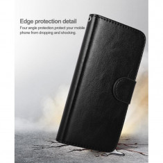 2 in 1 Husa telefon Book &amp;amp; Cover pentru Apple iPho Culoare Negru foto