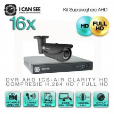 Kit AHD ICS-KU100-16LV, cu 16 camere ICSLV-UHD1000 + DVR ICS-AIR CLARITY HD foto