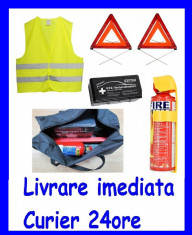 Kit Siguranta -1x Trusa Sanitara 2x Triunghi Ref. 1x Stingator 1x Vesta AL-2628 foto