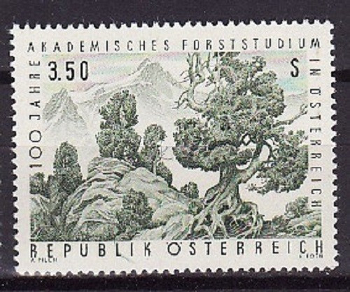 AUSTRIA 1967 &ndash; ARBORI, PADURE timbru nestampilat, VL5