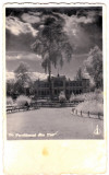 Cluj Pavilionul de patinaj noaptea,lacul din parc ilustrata editata 1939, Circulata, Printata