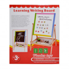 Tablita pentru scris citit, 2 fete alb negru, accesorii incluse, suport lemn foto