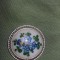 Brosa veche pictata,brosa originala vintage,Bijuterie vintage,Transport GRATUIT