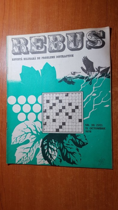 revista rebus nr. 512 din 15 octombrie 1978