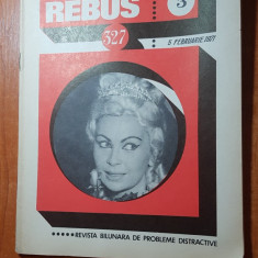 revista rebus nr. 327 din 5 februarie 1971- doar 2 rebusuri completate in creion