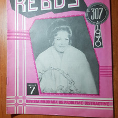 revista rebus nr. 307 din 5 aprilie 1970- total necompletata