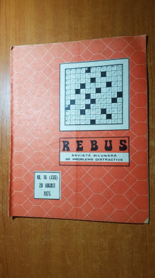 revista rebus nr. 436 din 20 august 1975 foto