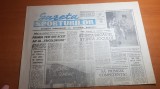 Gazeta sporturilor 24 ianuarie 1990-meciul nationalei pe stadionul petrolului