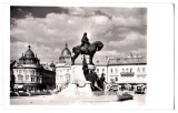 Cluj Kolozsvar statuia Matei Corvin,Piata Unirii ilustrata aprox 1940, Necirculata, Fotografie, Cluj Napoca