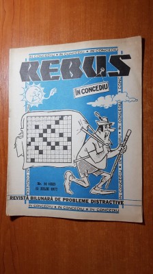 revista rebus nr. 482 din 15 iulie 1977 foto