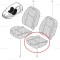 Tapiterie scaun fata partea de jos Renault Scenic 3 , tapiterie sezut scaun stanga 873704896R B