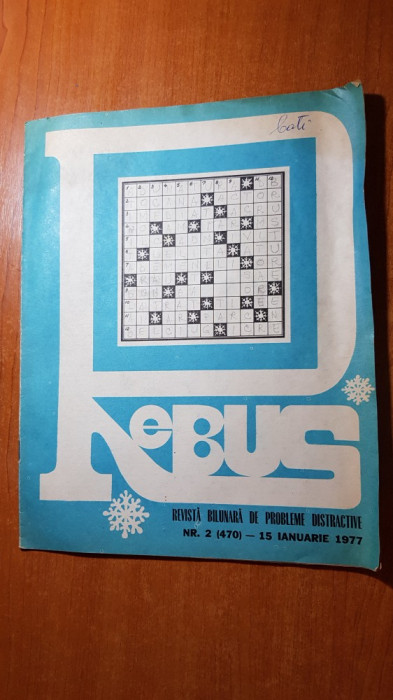 revista rebus nr. 470 din 15 ianuarie 1977