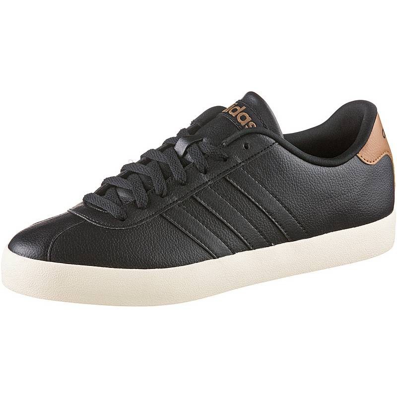 Adidasi originali barbati ADIDAS VLCOURT, 40, 43 1/3, Negru, Piele naturala  | Okazii.ro