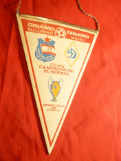 Fanion la Meciul de Fotbal Dinamo-Bucuresti- Dinamo Minsk-1984 sferturi Cupa foto