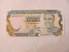 CY - 20 kwacha 1989 Zambia / UNC foto