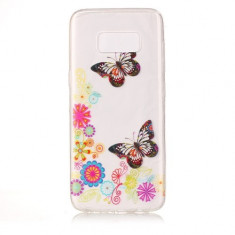 Husa Samsung Galaxy S8 + Plus - Gel TPU Butterfly and Flowers foto