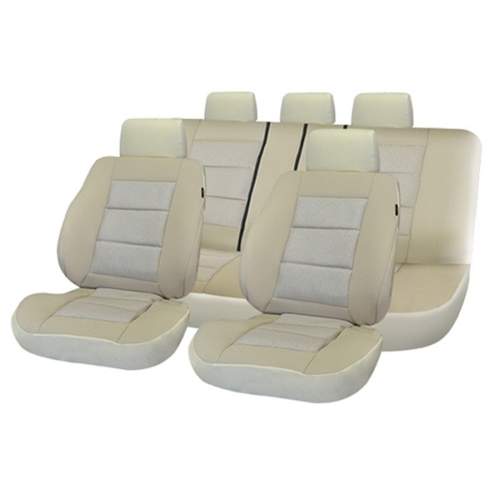 Set huse scaun auto Premium Lux -Bej foto mare Set huse scaun auto Premium Lux -Bej foto mare