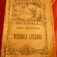 Pompiliu Constantinescu - Miscarea Literara - interbelica, Ed.Ancora,Bibl.Univ
