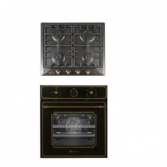 Pachet Studio Casa Toscana Black plita gaz PG 660 BLACK + cuptor electric FE 660 Negru foto