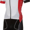 Costum de triatlon cu maneca scurta Castelli Free Sanremo SS, Alb/Negru/Rosu, S Bike Collection