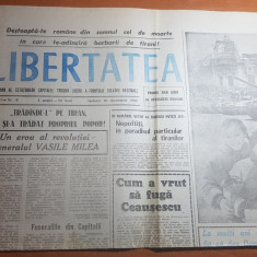 ziarul libertatea 30 decembrie 1989- revolutia,articole si foto revolutie