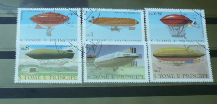 S. TOME E PRINCIPE - DIRIJABILE, serie stampilata U15 S. TOME E PRINCIPE - DIRIJABILE, serie stampilata U15