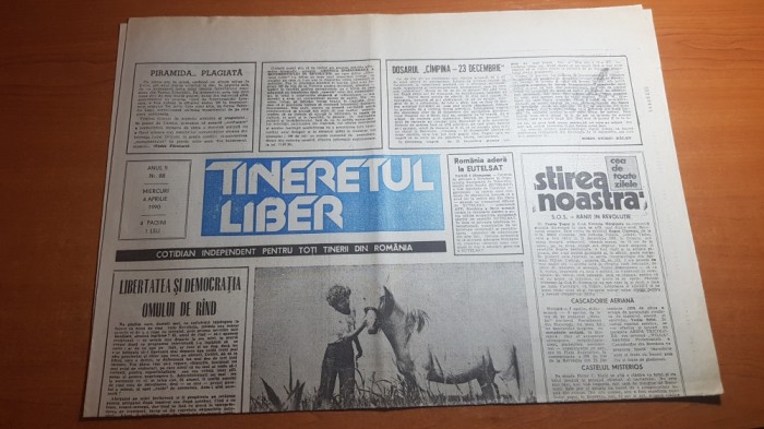 ziarul tineretul liber 4 aprilie 1990-art. ultimile zile ale dictatorilor &quot;