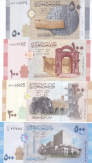 Bancnota Siria 50 - 500 Pounds 2009/13 - P112-115 UNC ( set x4 bancnote ) foto