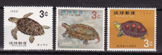 RyuKyu 1965 fauna testoase MI 165-167 MNH w49 foto