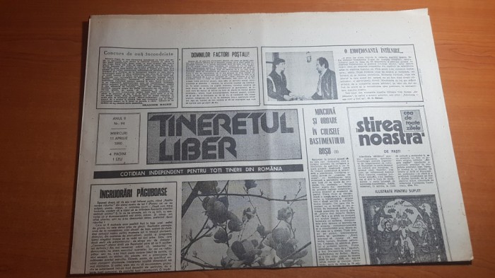 ziarul tineretul liber 11 aprilie 1990-art. &quot; ultimile zile ale dictatorilor&quot;
