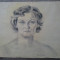 Portret femeie// creion pe hartie, Nelly Stiubei